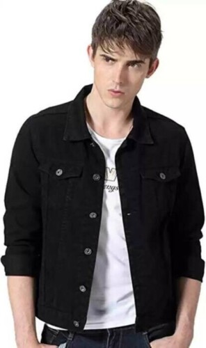 mens-black-jean-jacket-i-296x500 Stylish Men's Black Jean Jacket: Get The Best Tips Here!  