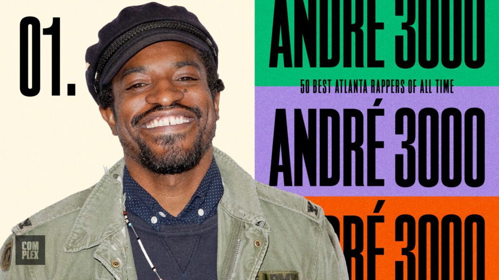 André 3000 with green jacket