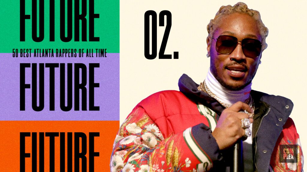 Future with blonde hair and red coat