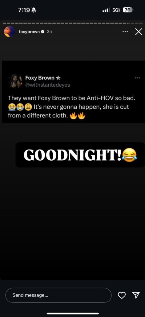 Foxy Brown Instagram