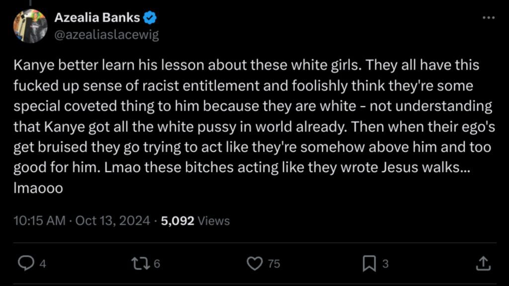 Azealia Banks tweet