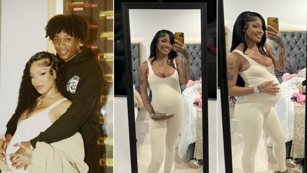 GloRilla shows off baby bump